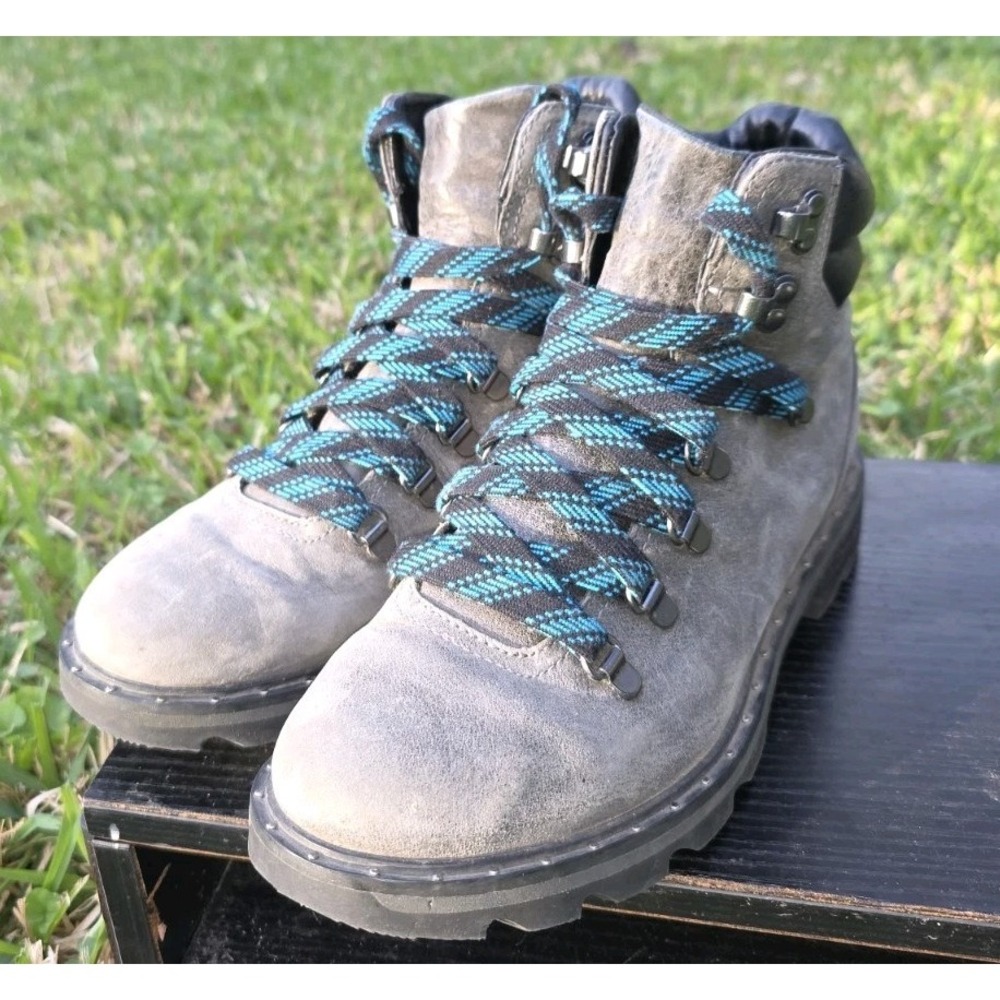Sorel Lennox Hiker Waterproof Grey Suede Boots Quarry NL3706-052 Womens 8.5